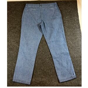 Taylor Stitch Blue Striped Straight Pants SF Map Pockets Organic Cotton Mens 38